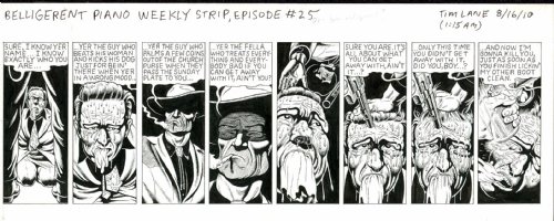Tim Lane BELLIGERENT PIANO weekly strip Issue 25 Comic Art