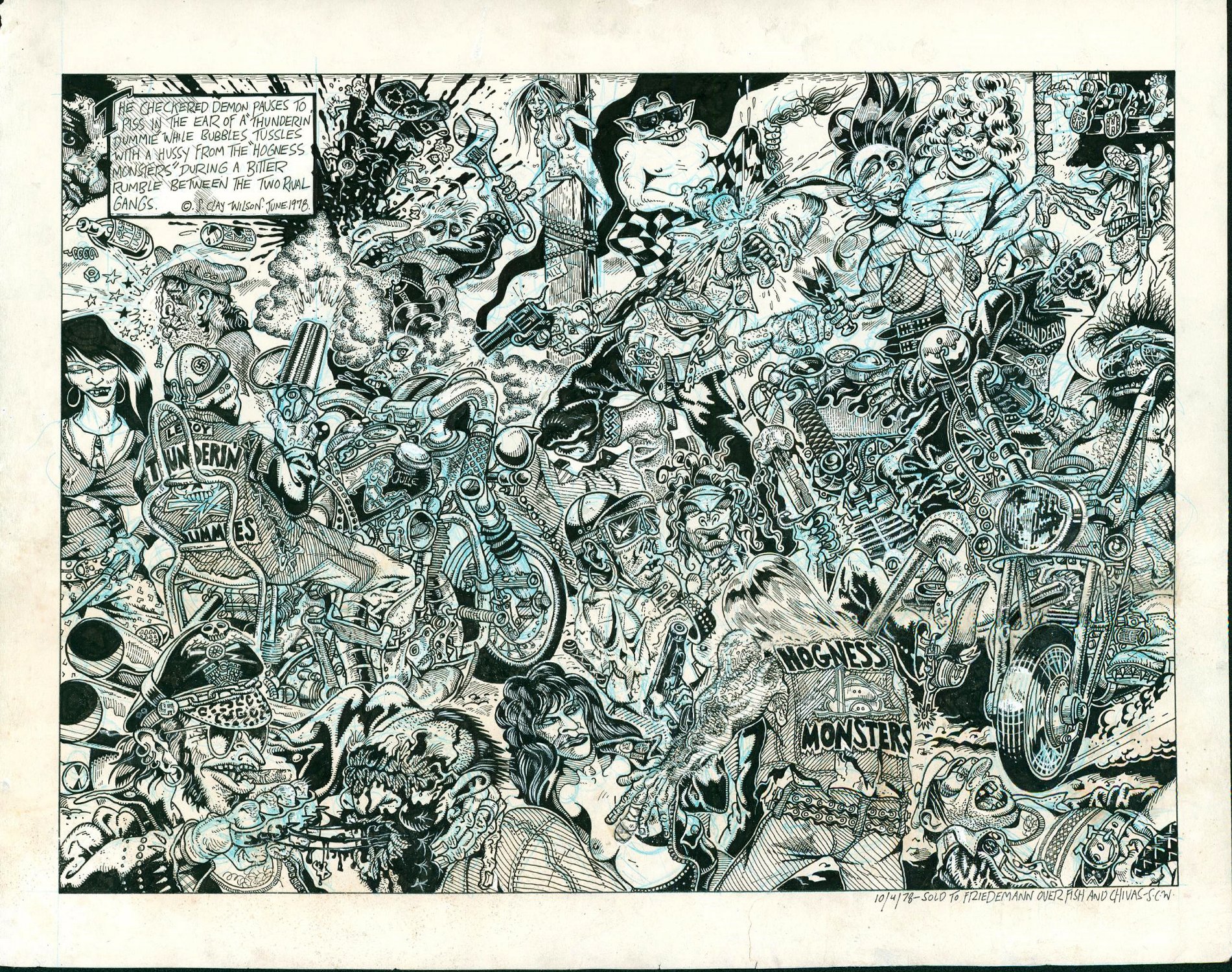 Comic Art For Sale From Scott Eder Art, Checkered Demon - Huge Double ...