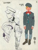Character design, model sheet of Oliver Comic Art