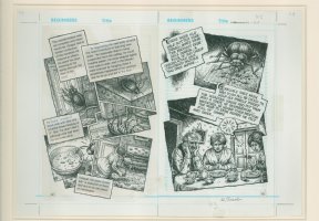 Robert Crumb | kafka - metamorphosis 2pg spread page 4-5 | Scott Eder