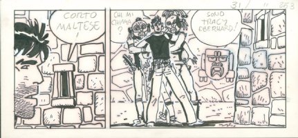 MU featuring Corto Maltese Page published strip art Comic Art